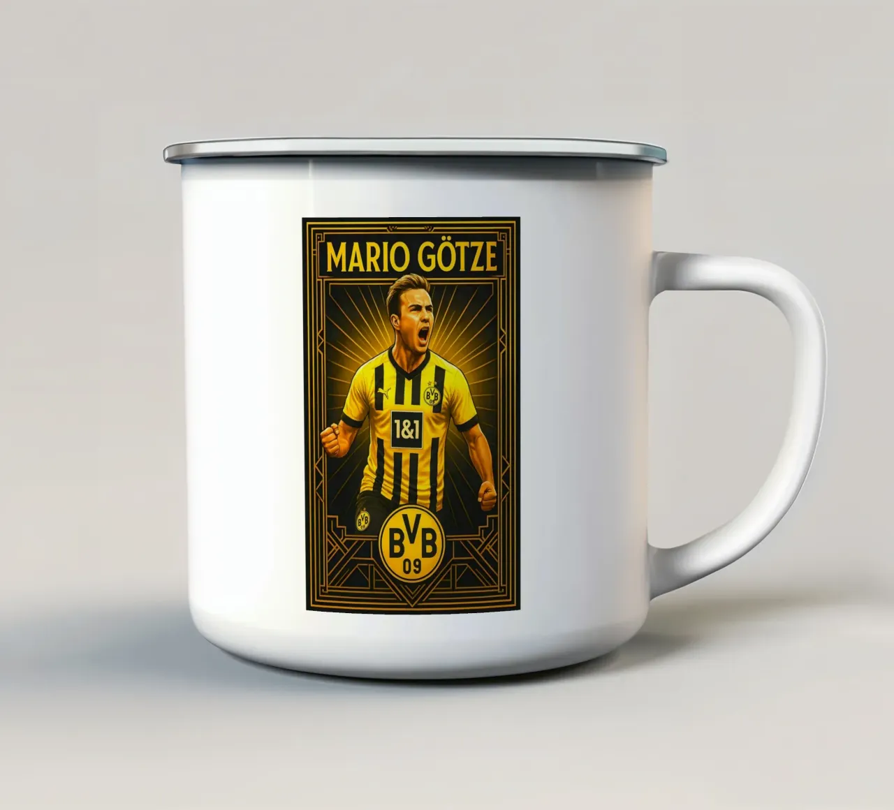 Mario Gotze tazza in smalto da Cyberpunk Canvas