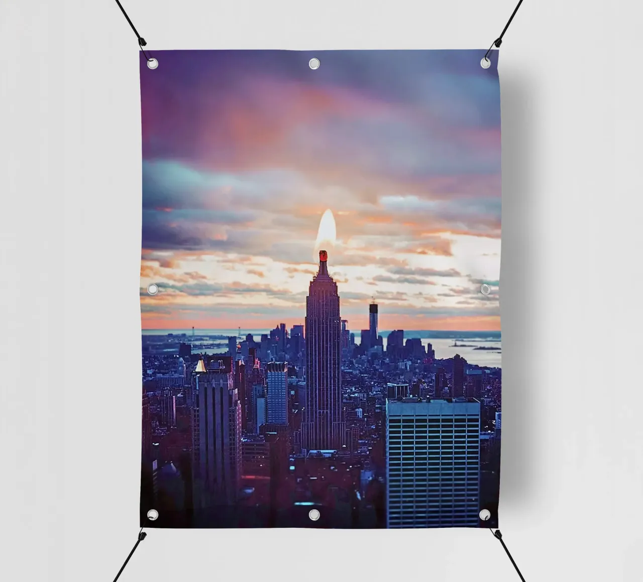 Empire State Candle telo in pvc da mofartmonica