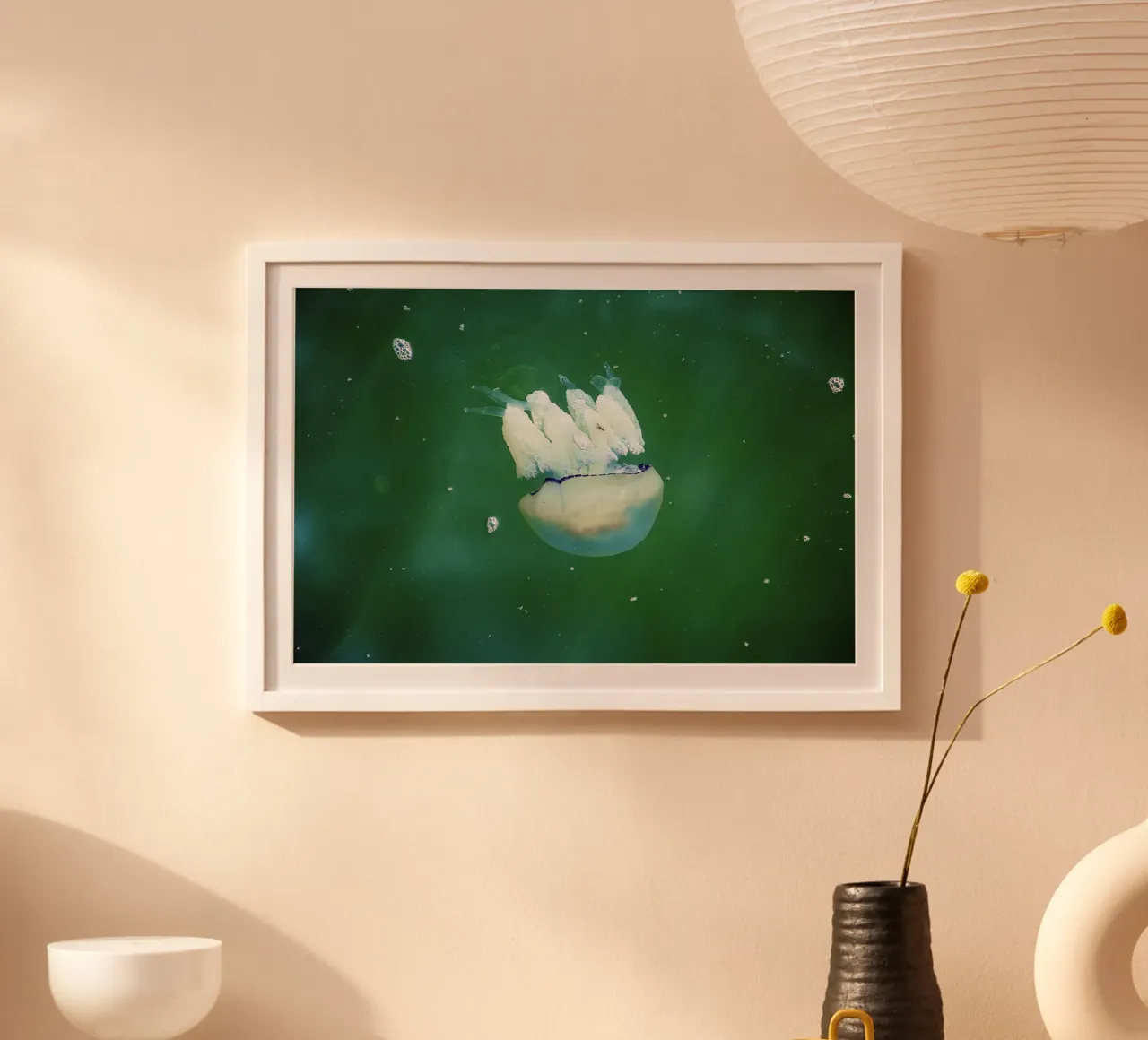 Medusa de borde azul en el mar II - Marine Fine Art Print poster de jay