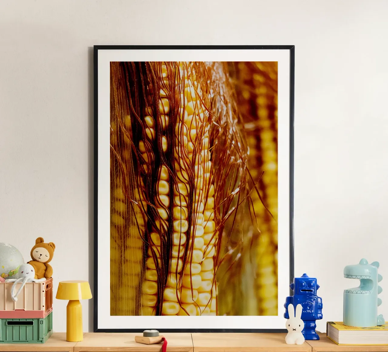 Pannocchia verticale I - Stampa fine art poster con telaio in plastica da jay