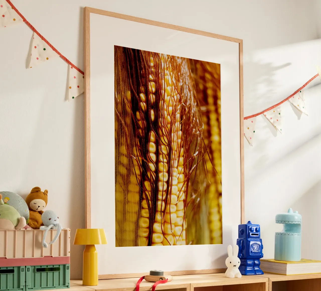 Pannocchia verticale I - Stampa fine art poster con telaio in plastica da jay