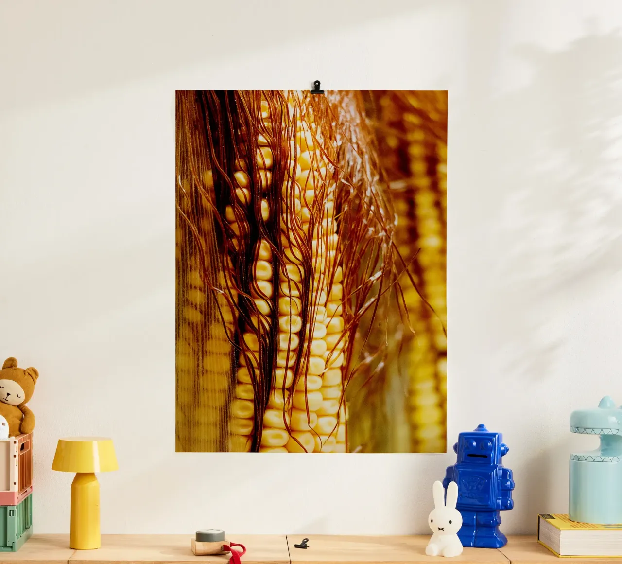 Pannocchia verticale I - Stampa fine art poster con telaio in plastica da jay