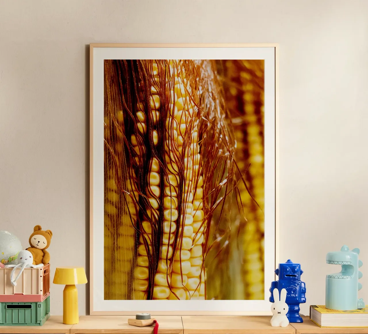 Pannocchia verticale I - Stampa fine art poster con telaio in plastica da jay