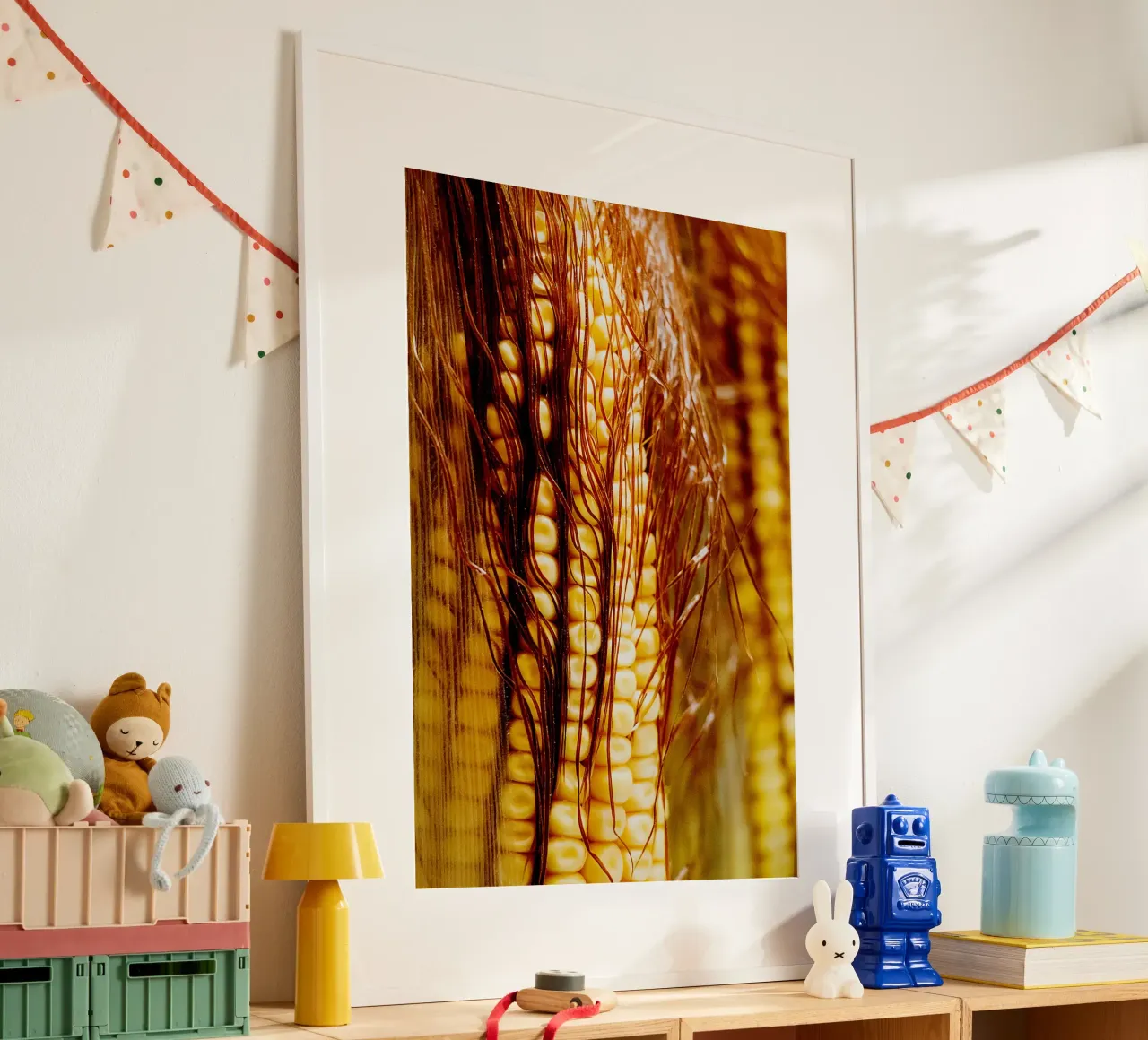 Pannocchia verticale I - Stampa fine art poster con telaio in plastica da jay