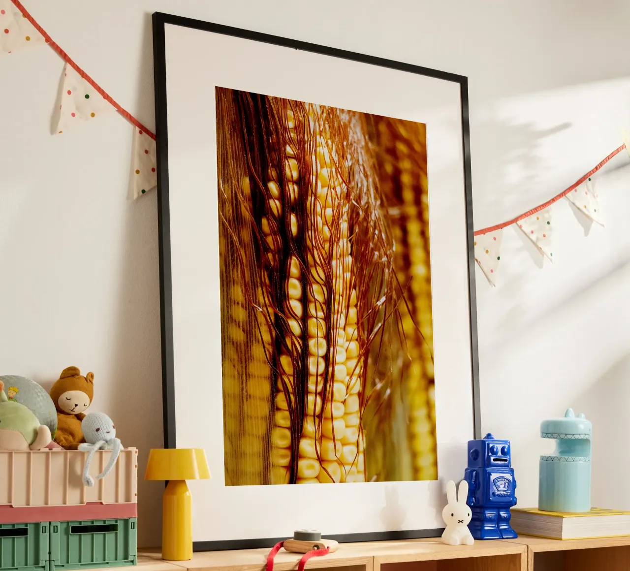 Pannocchia verticale I - Stampa fine art poster con telaio in plastica da jay