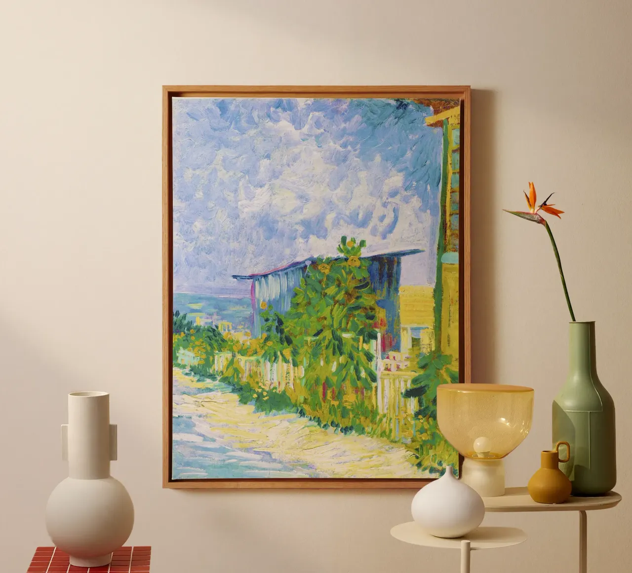 Rifugio a Montmartre (1887) - Vincent van Gogh tela con Cornice a cassetta da Venus Art