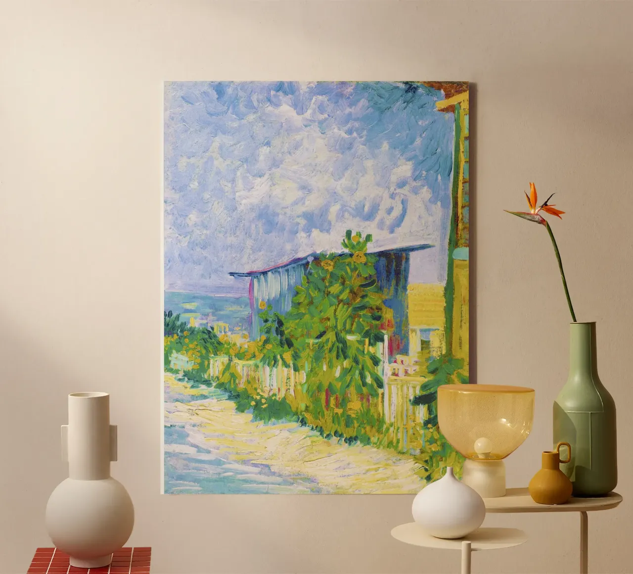 Rifugio a Montmartre (1887) - Vincent van Gogh tela con Cornice a cassetta da Venus Art
