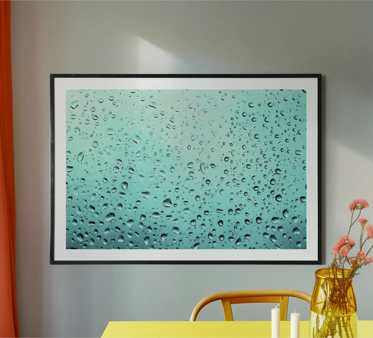 Gocce di pioggia su vetro - Stampa fine art poster da jay