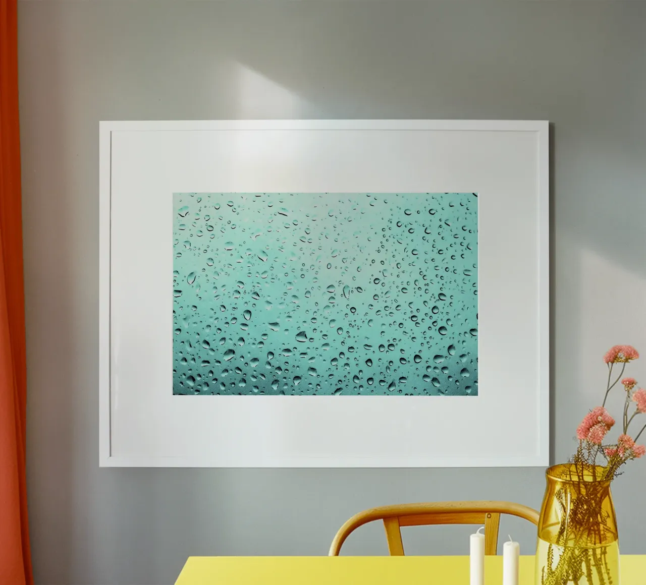 Gocce di pioggia su vetro - Stampa fine art poster da jay