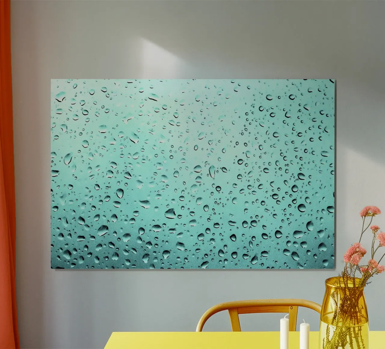 Gocce di pioggia su vetro - Stampa fine art poster da jay