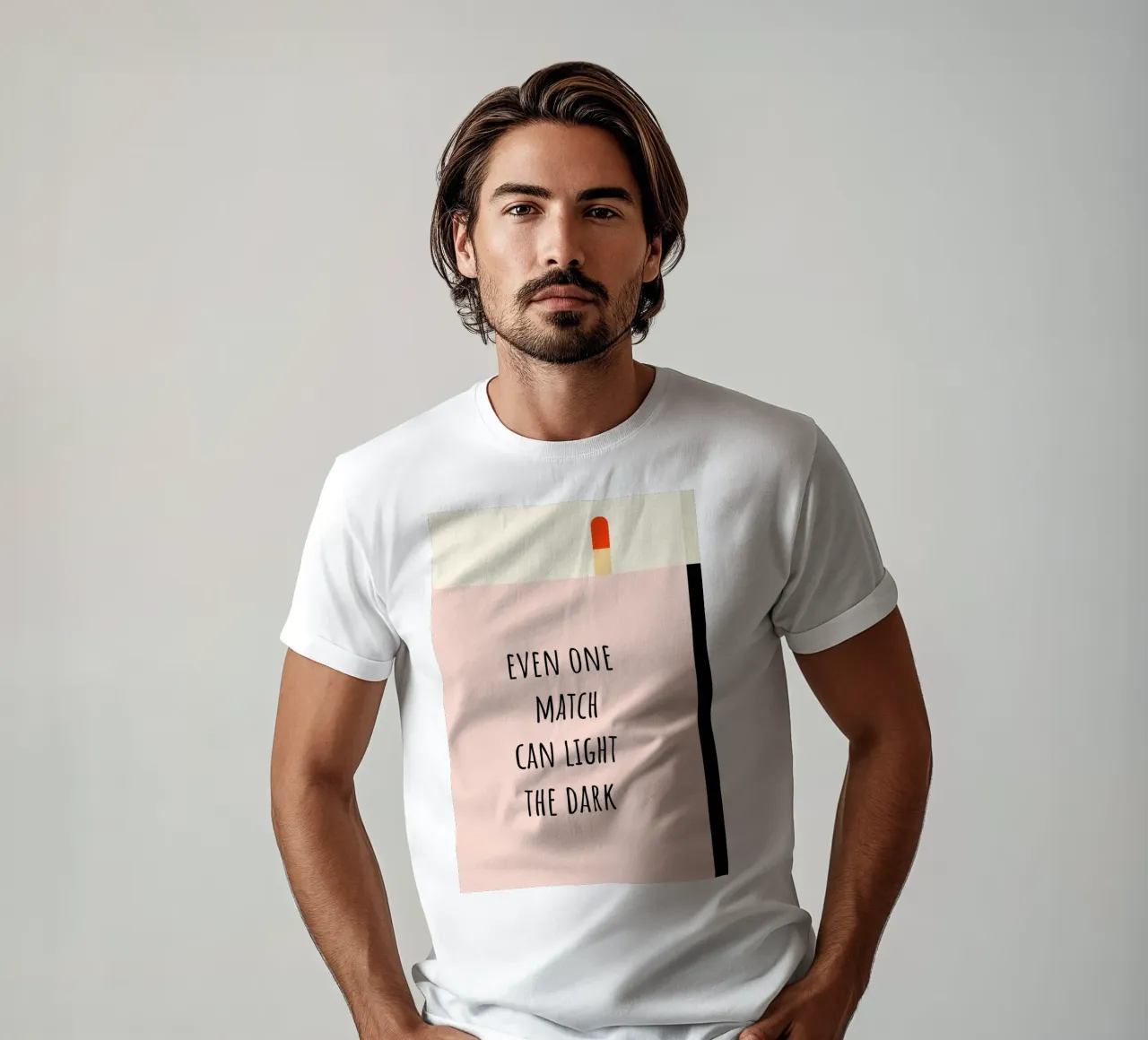 even one Match can light the dark. t-shirt da FRICKE DESIGN