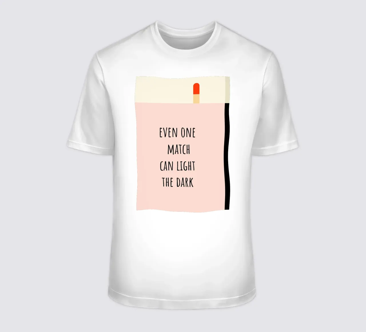 even one Match can light the dark. t-shirt da FRICKE DESIGN
