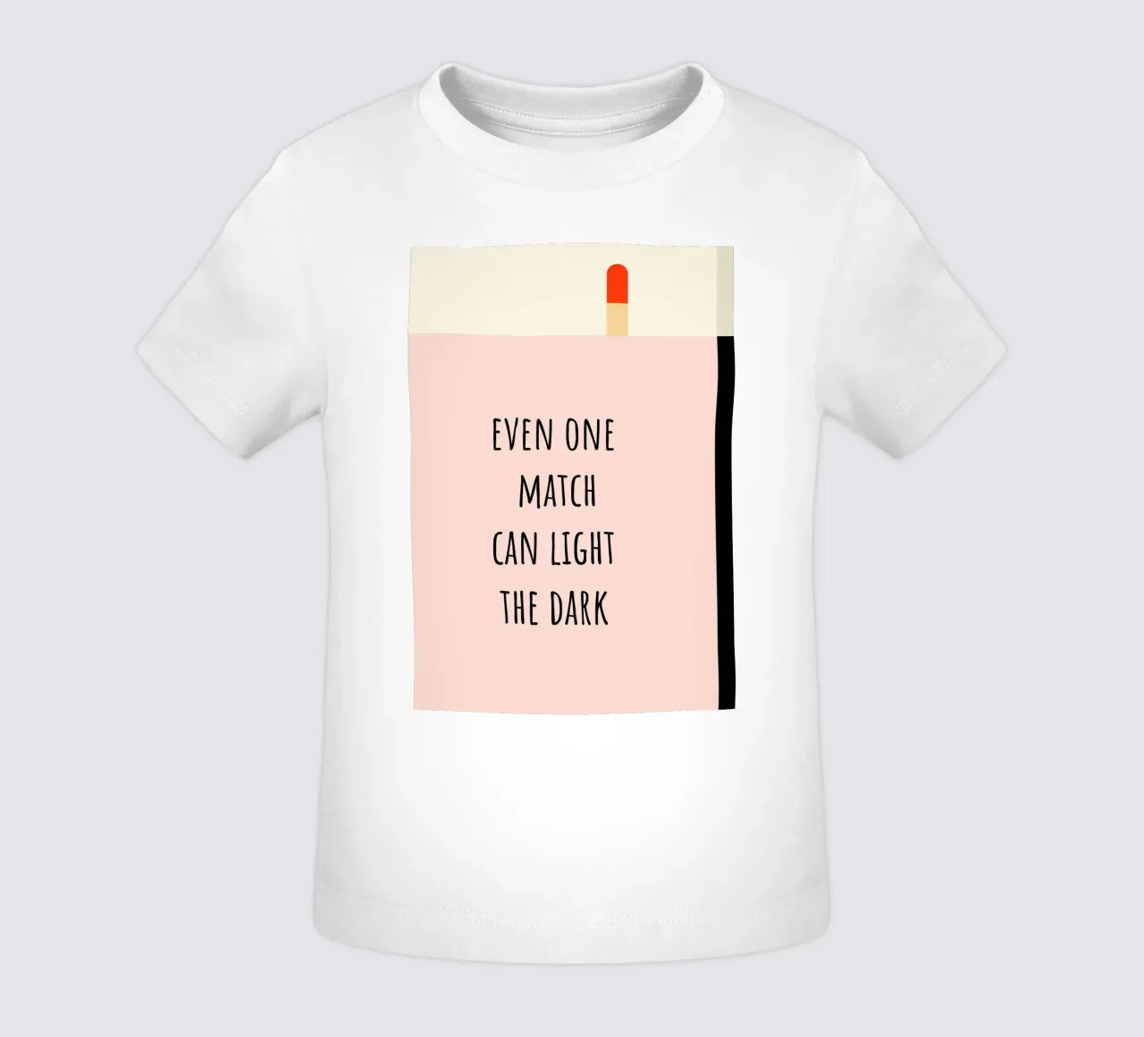 even one Match can light the dark. maglietta neonato da FRICKE DESIGN