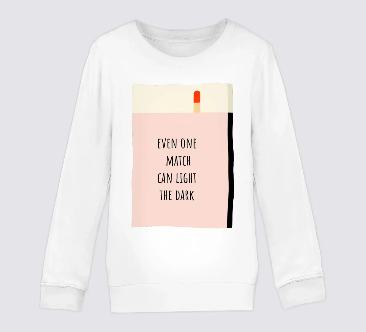 even one Match can light the dark. felpa bambino da FRICKE DESIGN