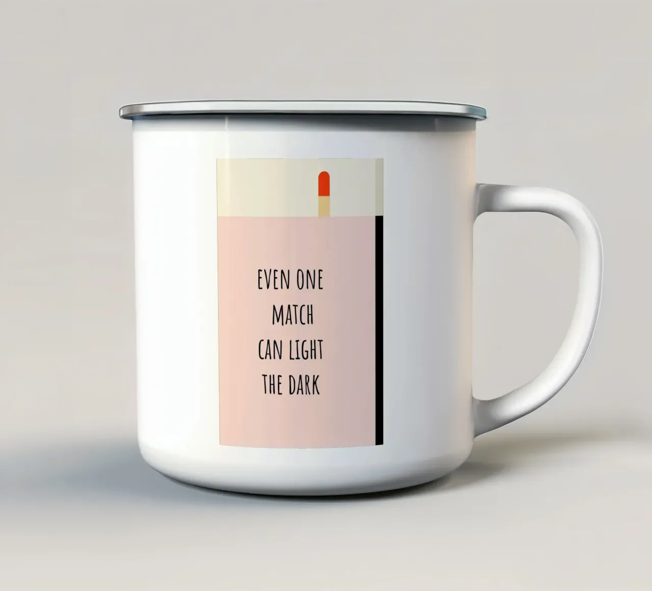 even one Match can light the dark. tazza in smalto da FRICKE DESIGN