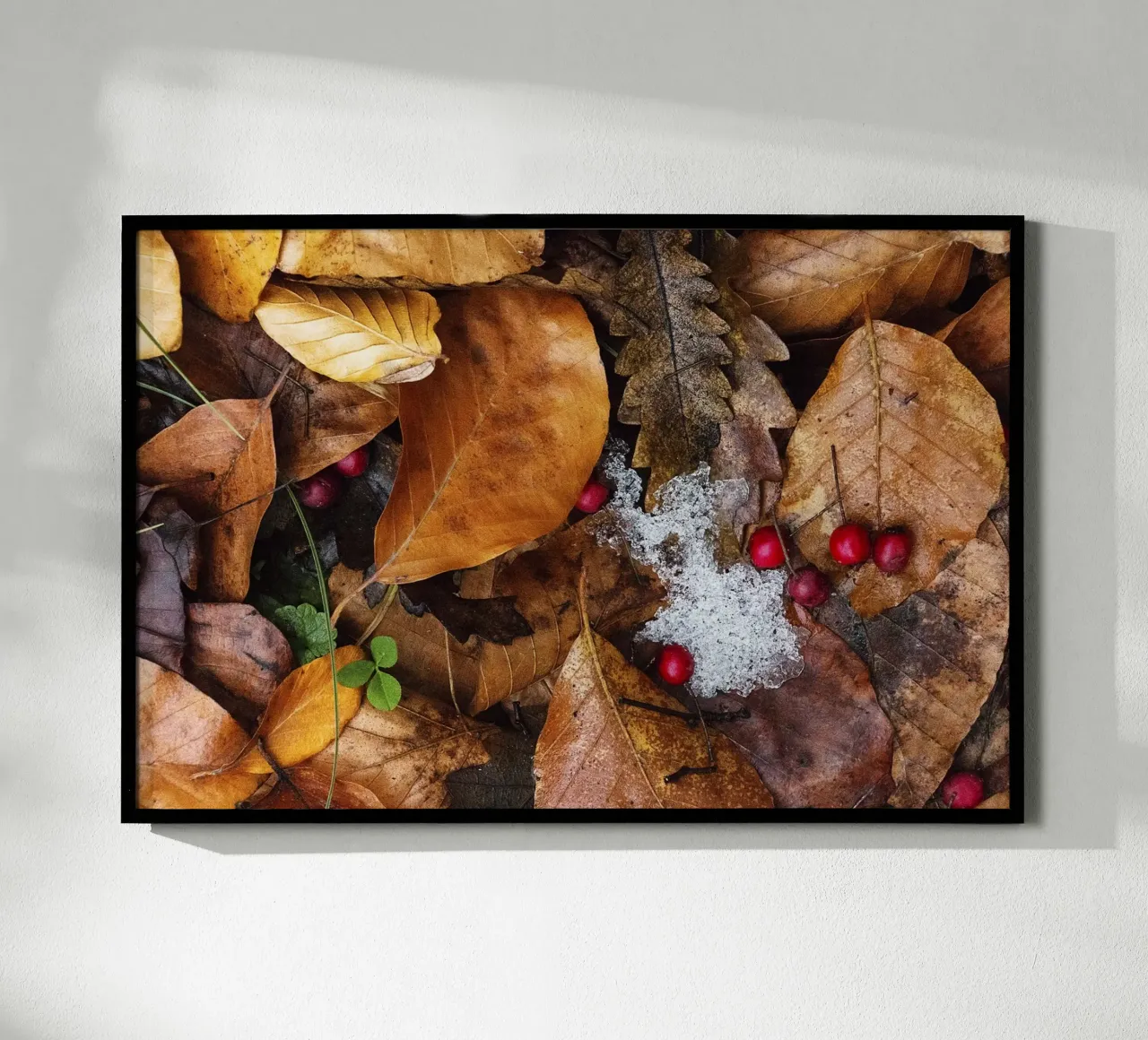 Neve in autunno - Stampa d'arte poster con telaio in alluminio da jay