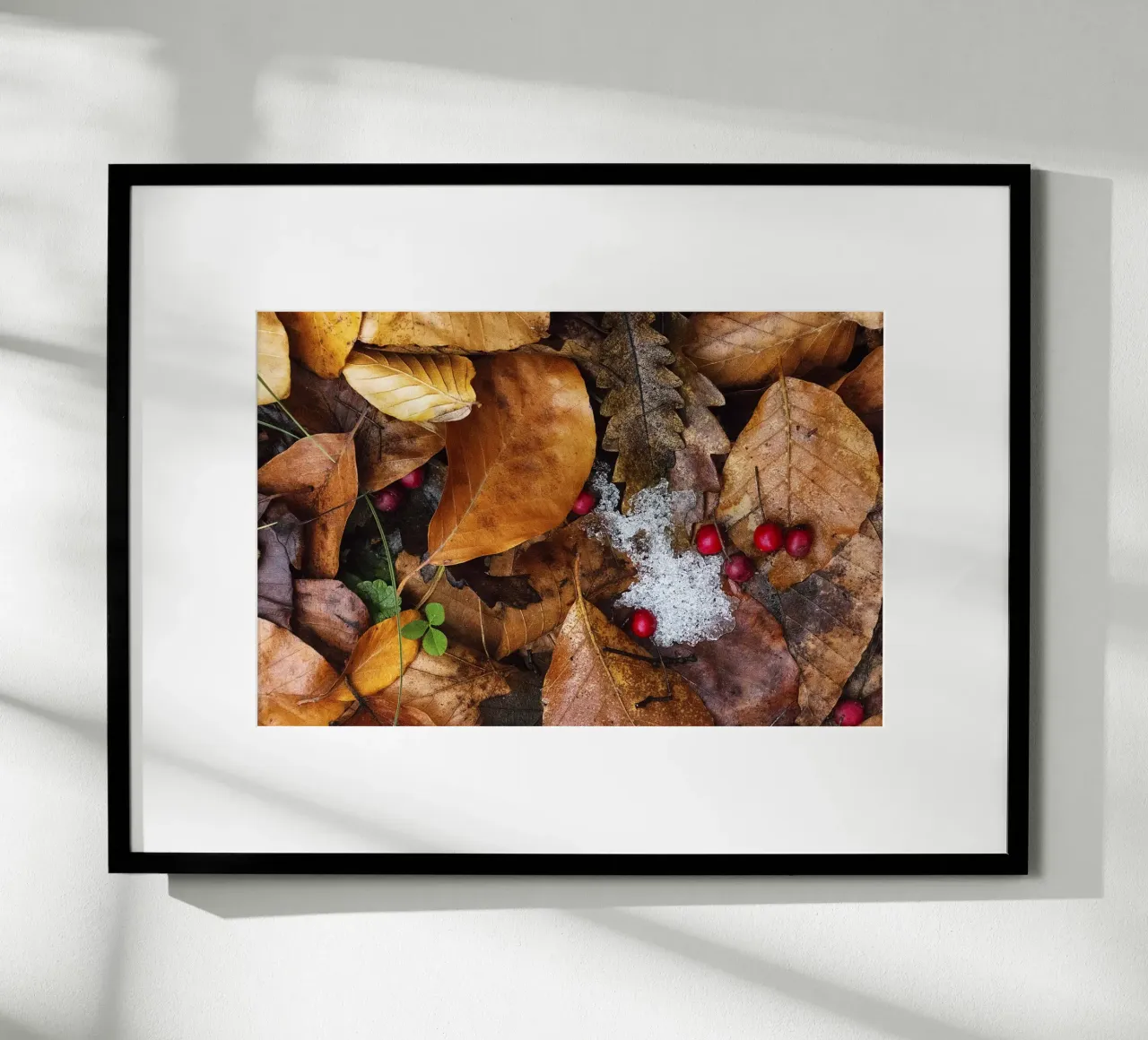 Neve in autunno - Stampa d'arte poster con telaio in alluminio da jay
