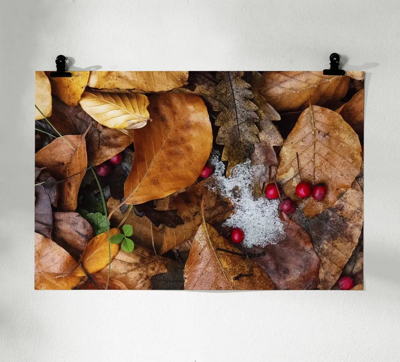 Neve in autunno - Stampa d'arte poster con telaio in alluminio da jay