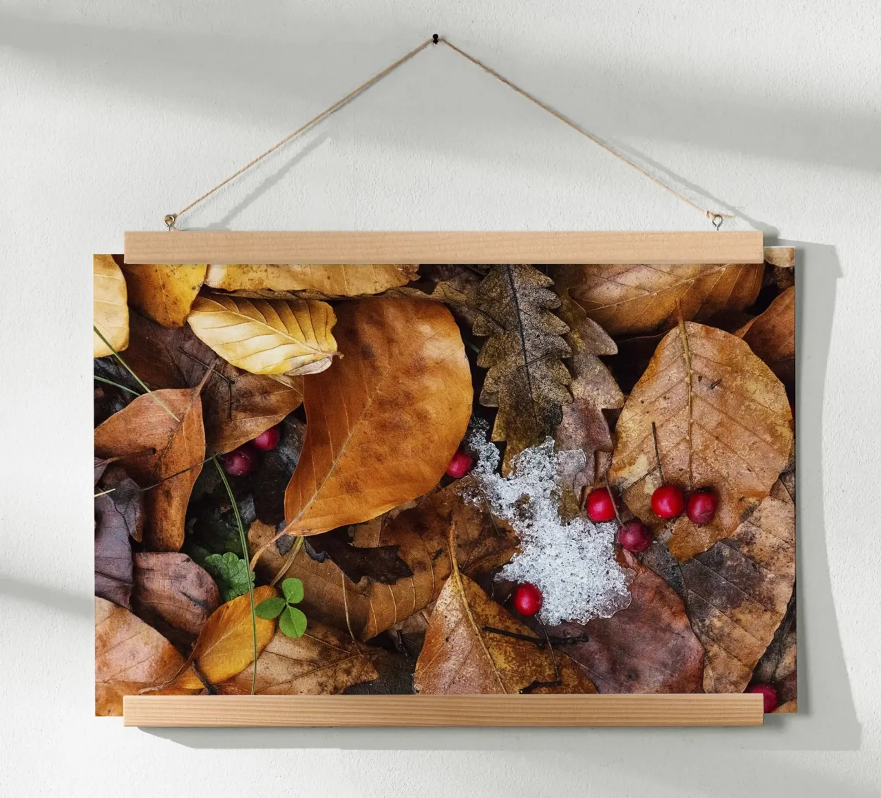 Neve in autunno - Stampa d'arte poster con telaio in alluminio da jay