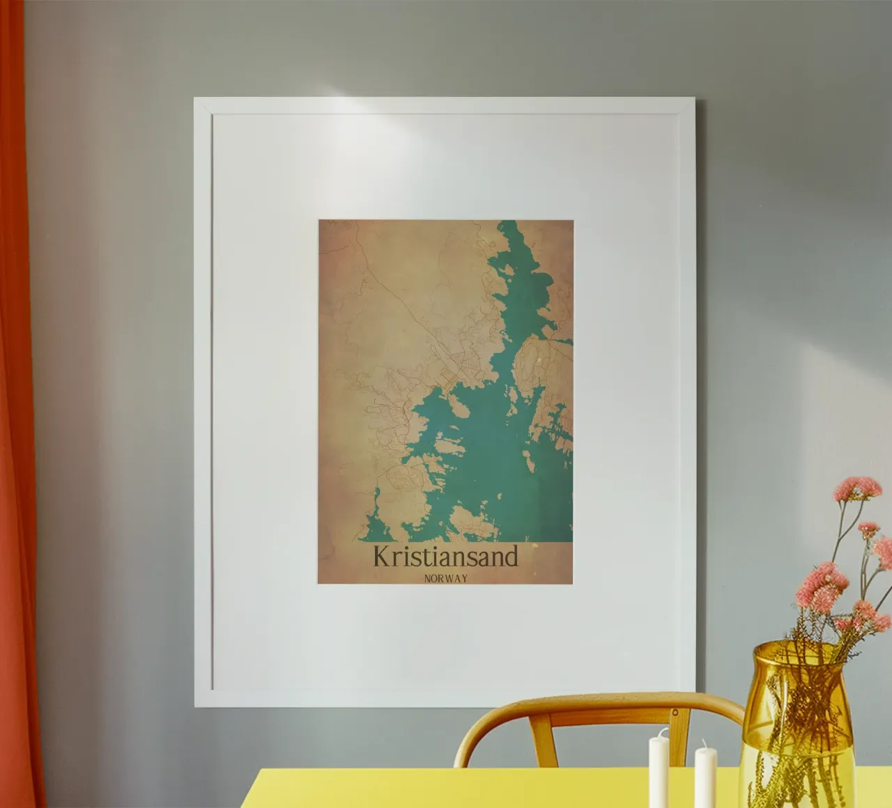 Kristiansand NORWAY poster con telaio in plastica da WorldPrint