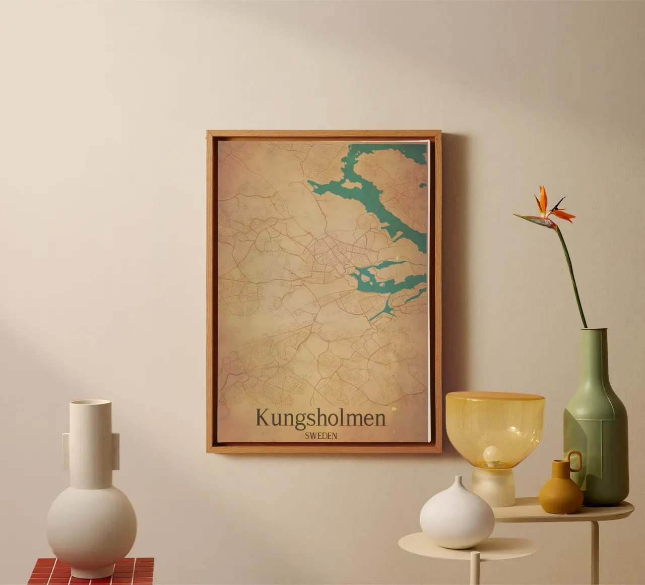 Kungsholmen SWEDEN tela con Cornice a cassetta da WorldPrint