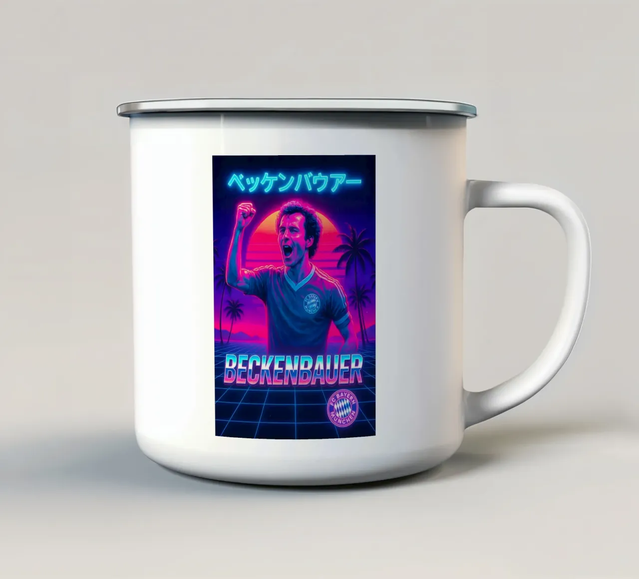 Franz Beckenbauer tazza in smalto da Cyberpunk Canvas