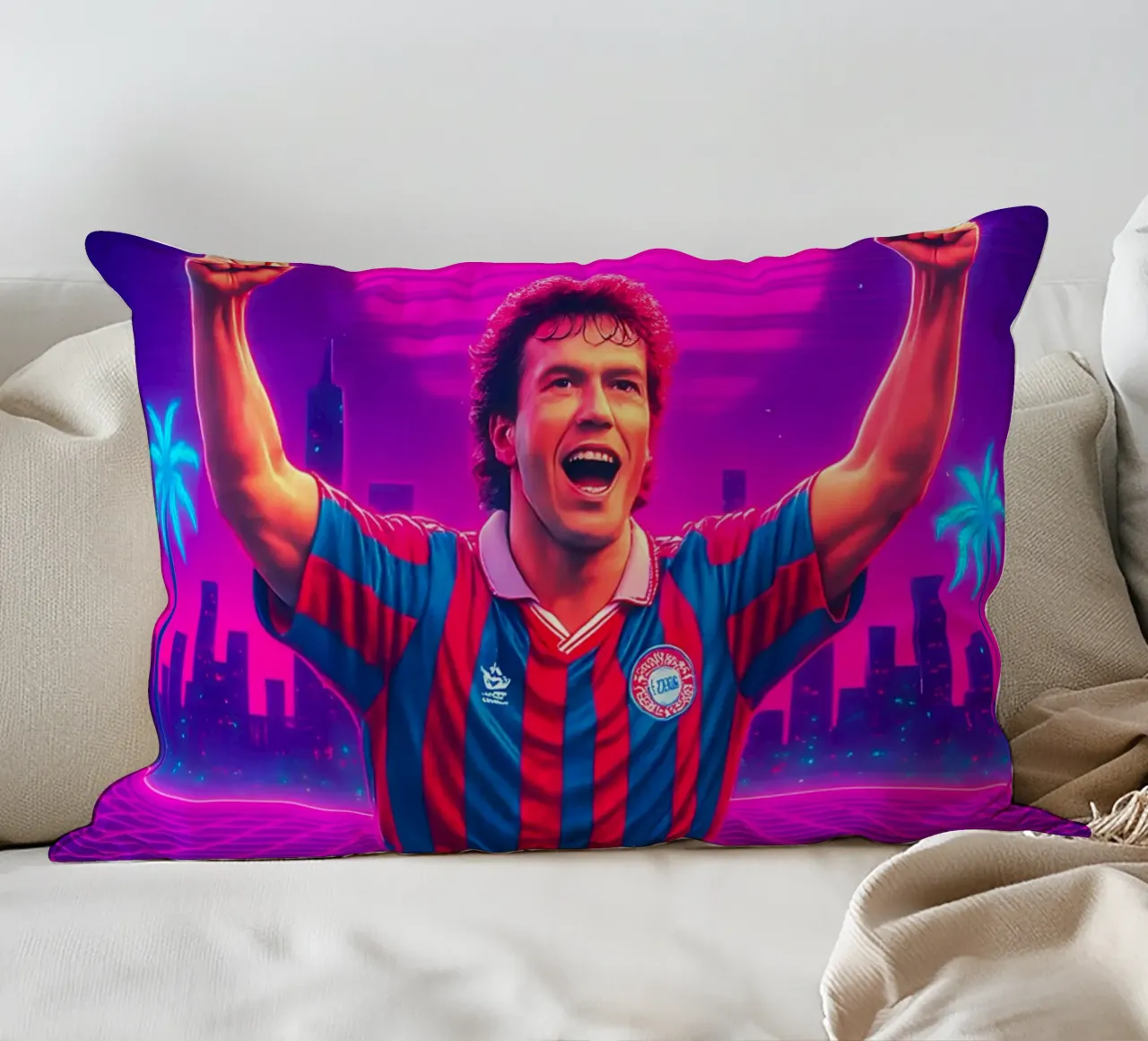Lothar Matthäus cuscino da Cyberpunk Canvas