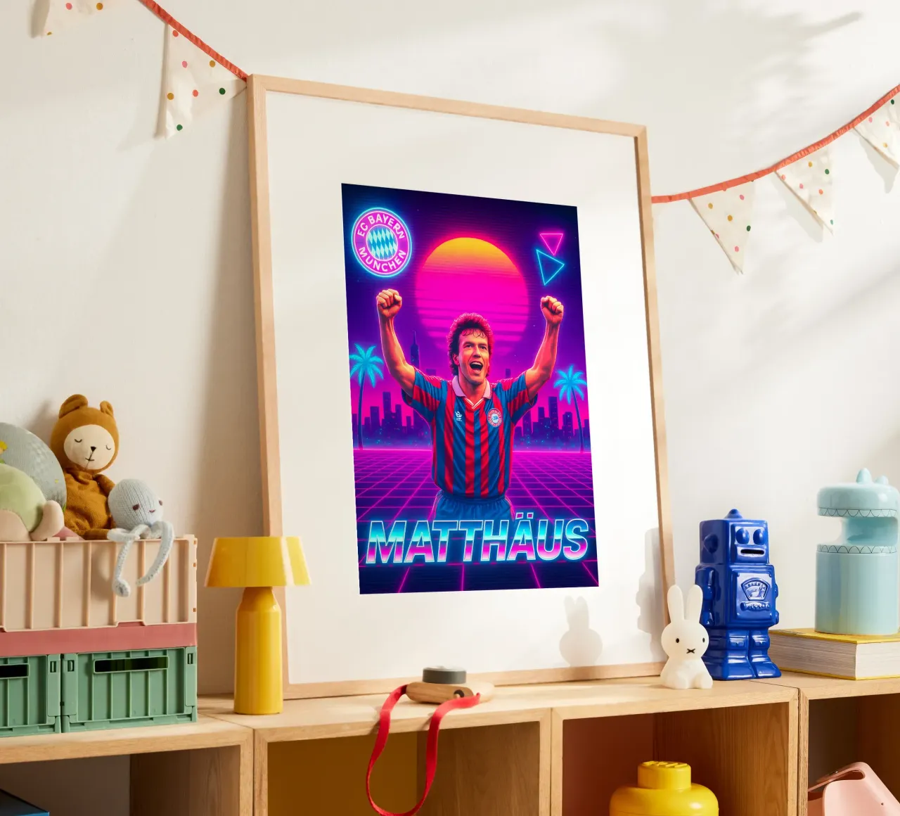 Lothar Matthäus poster con telaio in plastica da Cyberpunk Canvas