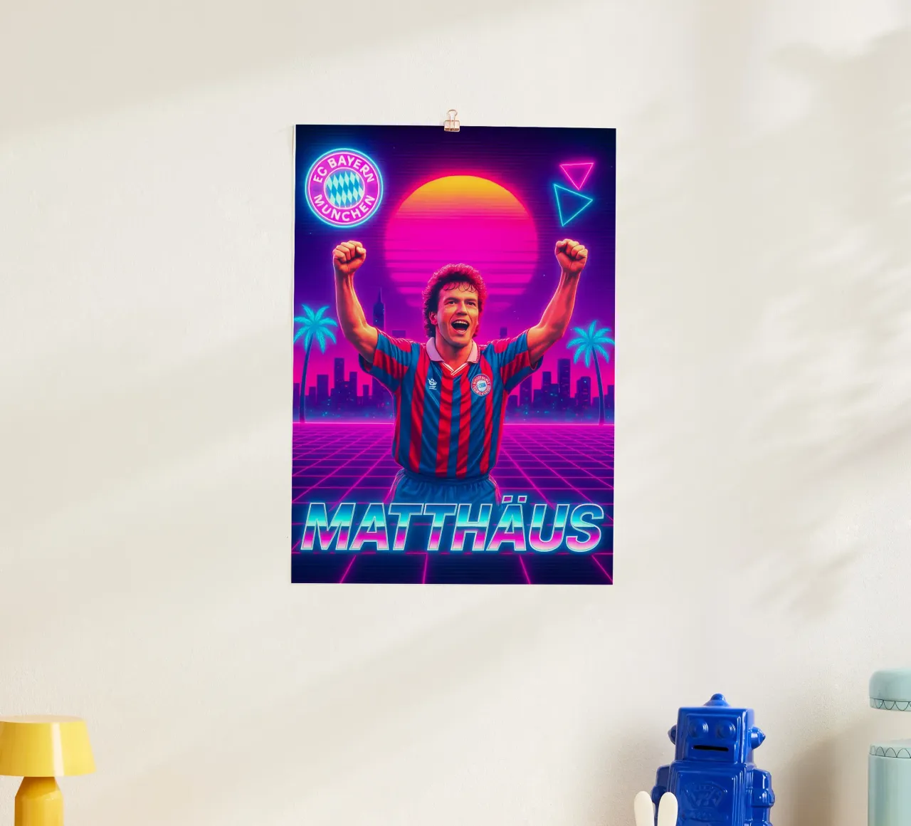 Lothar Matthäus poster con telaio in plastica da Cyberpunk Canvas