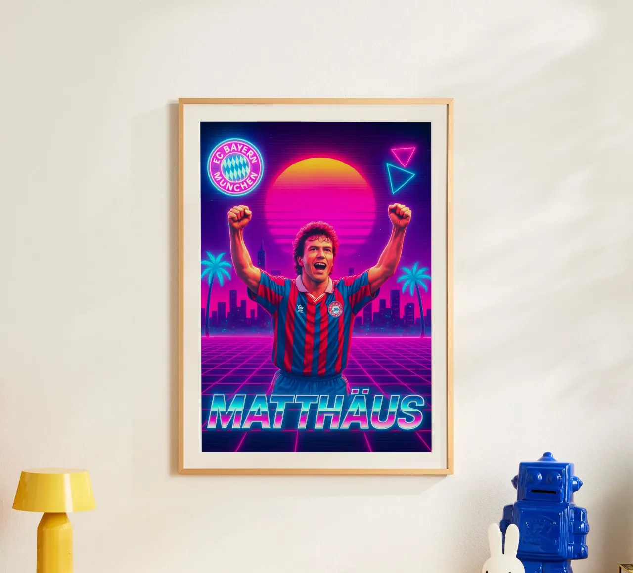 Lothar Matthäus poster con telaio in plastica da Cyberpunk Canvas