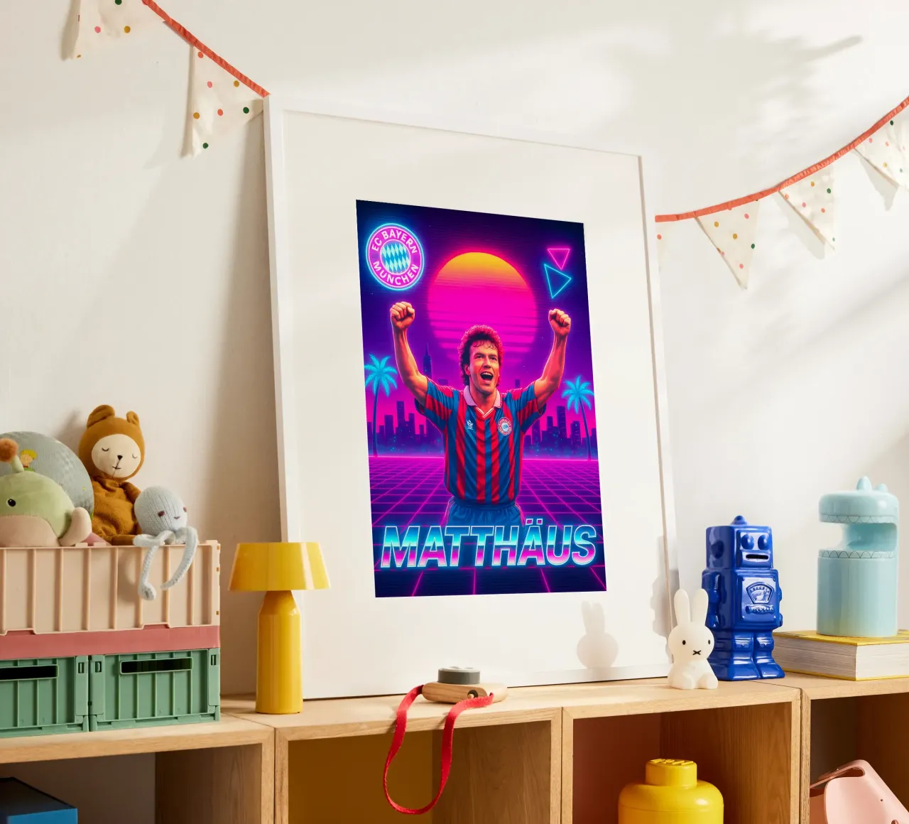Lothar Matthäus poster con telaio in plastica da Cyberpunk Canvas