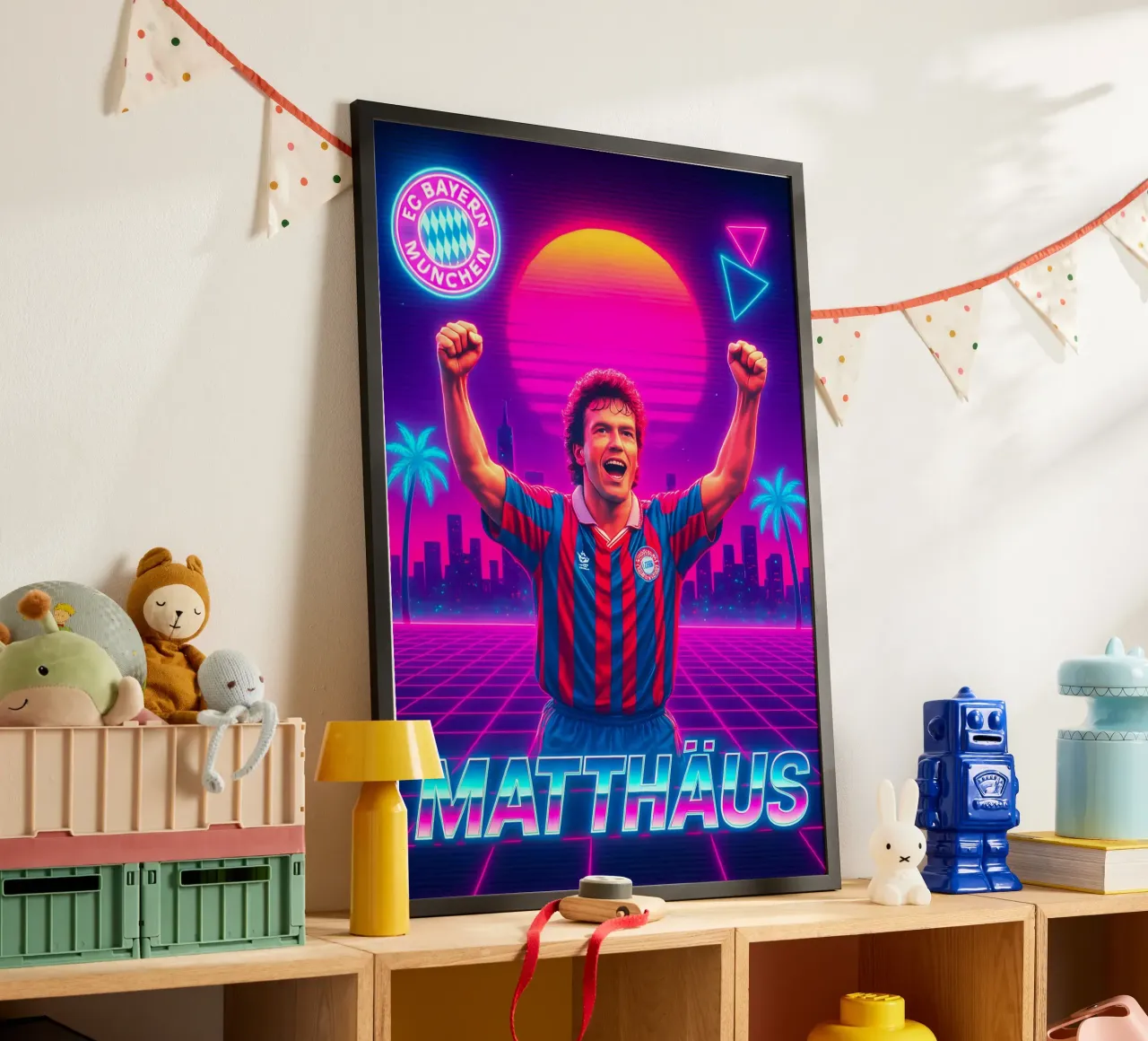 Lothar Matthäus poster con telaio in plastica da Cyberpunk Canvas