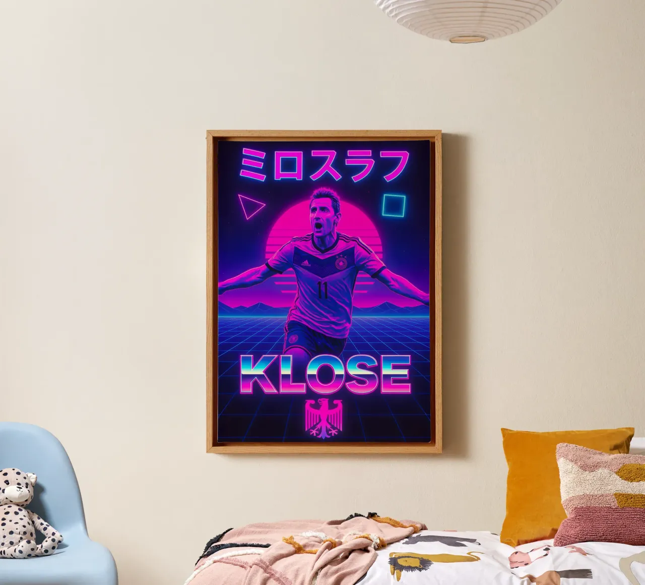 Miroslav Klose tela con Cornice a cassetta da Cyberpunk Canvas