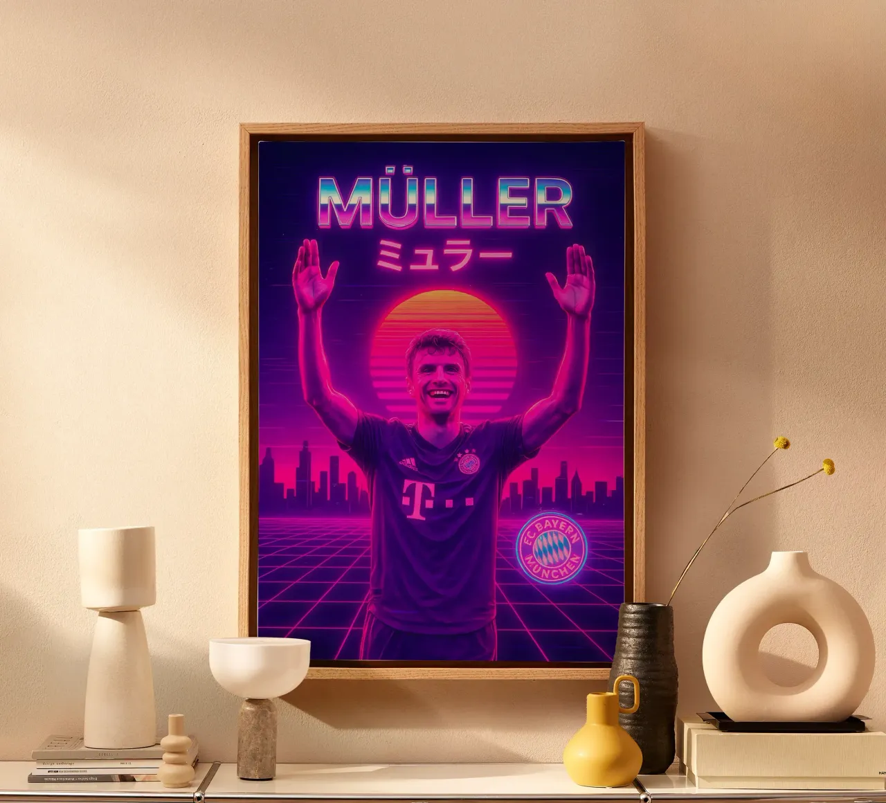Thomas Muller canvas with Floater frame by Cyberpunk Canvas
