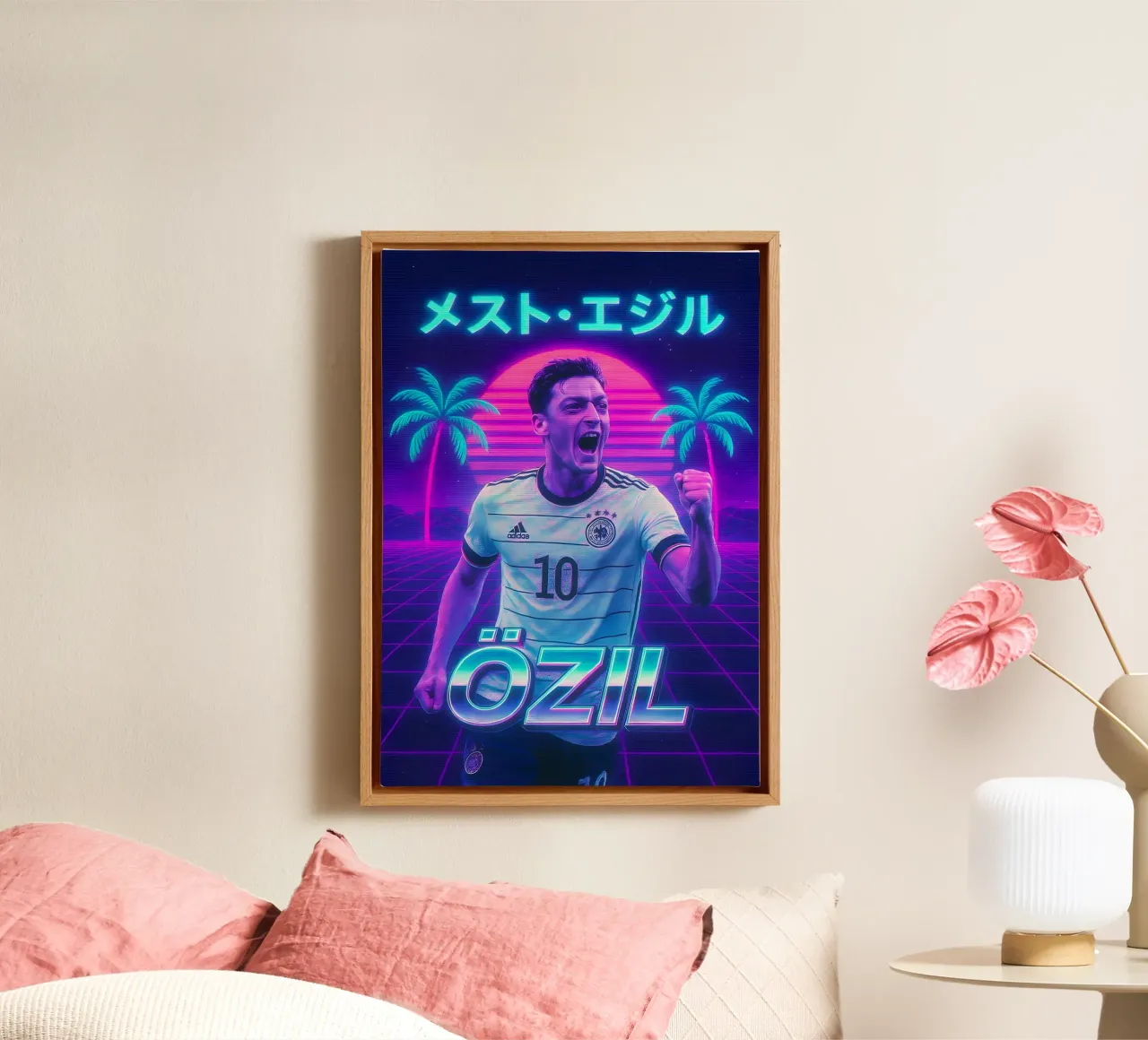 Mesut Ozil tela con Cornice a cassetta da Cyberpunk Canvas