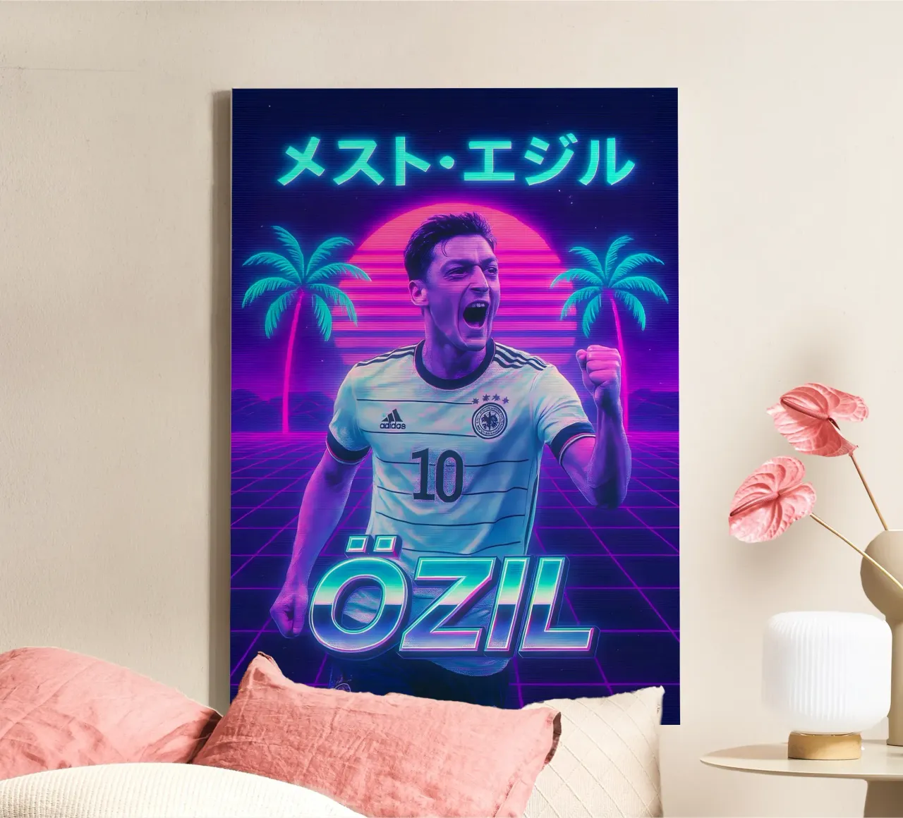 Mesut Ozil tela con Cornice a cassetta da Cyberpunk Canvas