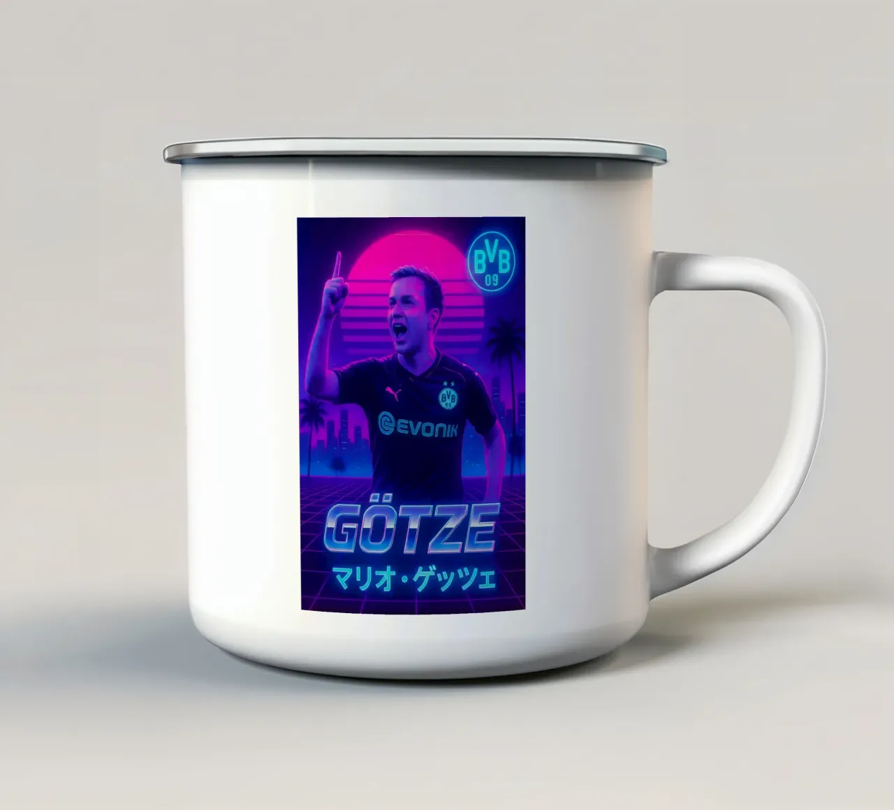 Mario Gotze tazza in smalto da Cyberpunk Canvas