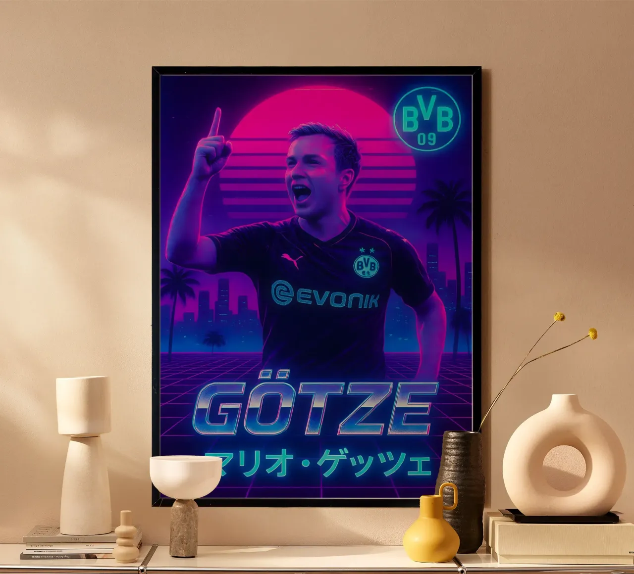 Mario Gotze poster da Cyberpunk Canvas