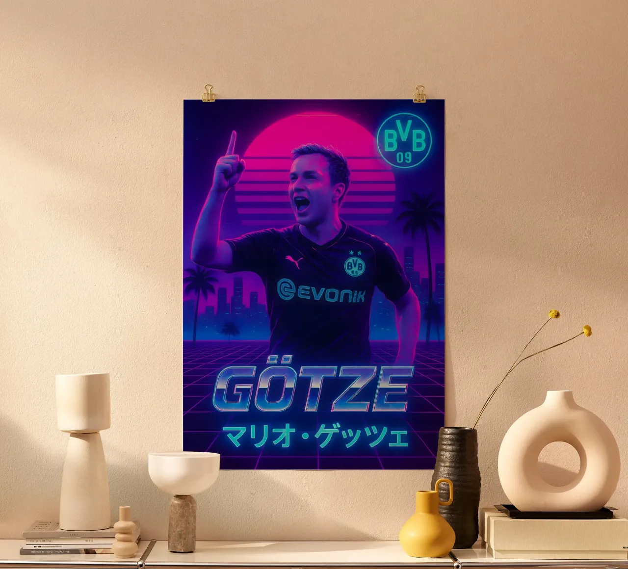 Mario Gotze poster da Cyberpunk Canvas