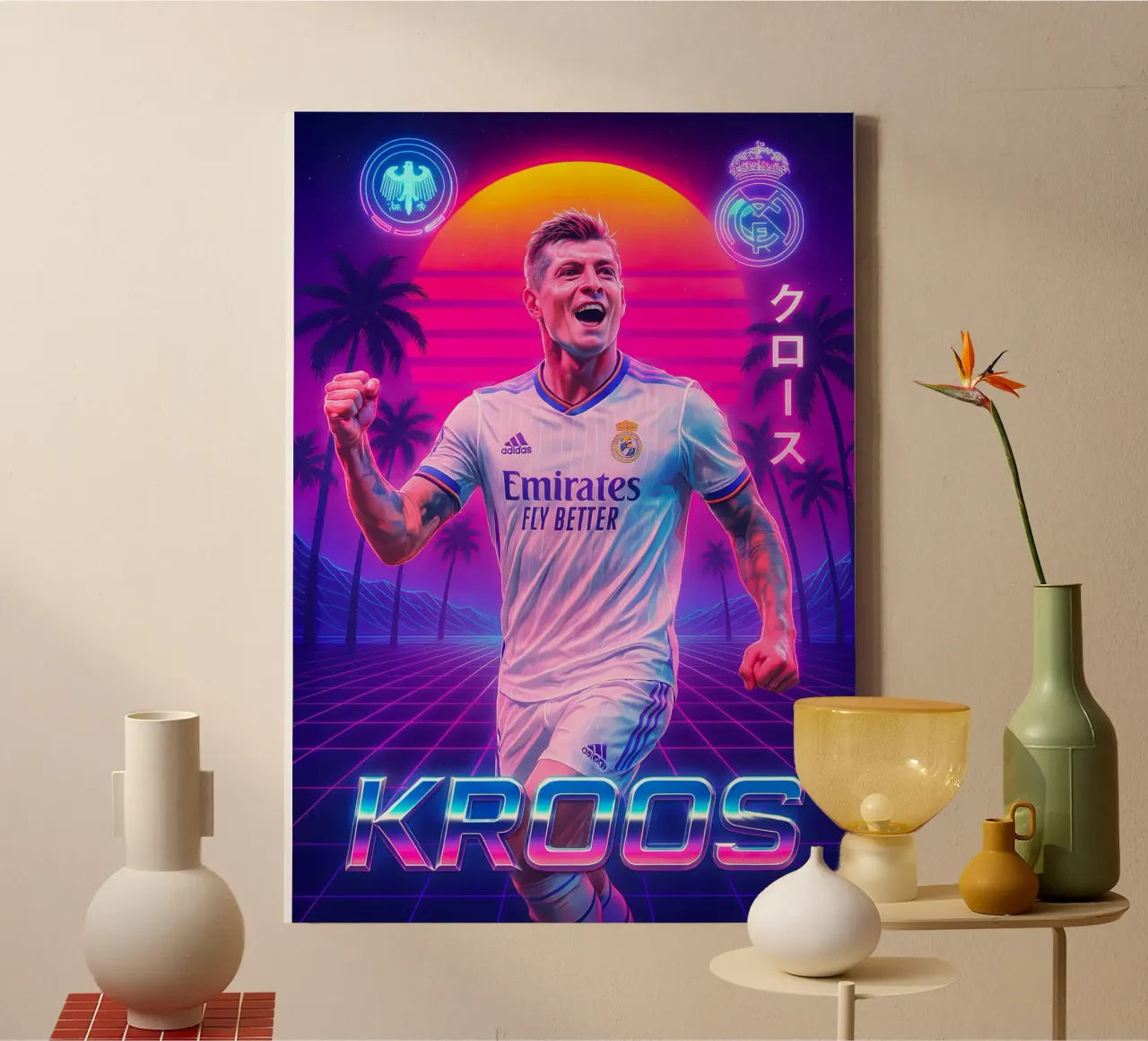 Toni Kroos canvas met Baklijst van Cyberpunk Canvas