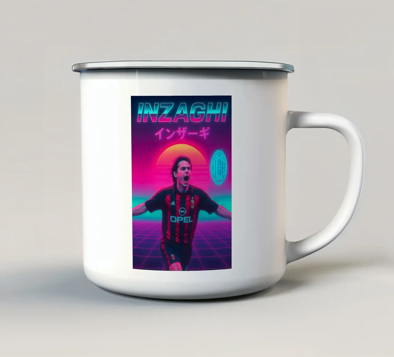 Filippo Inzaghi tazza in smalto da Cyberpunk Canvas