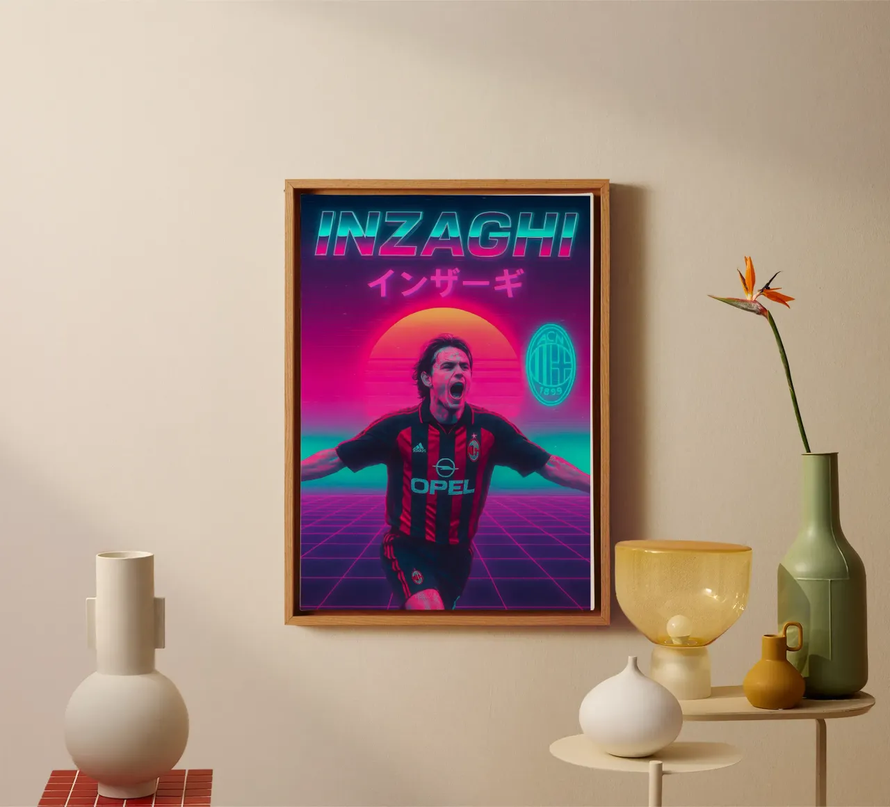 Filippo Inzaghi canvas with Floater frame by Cyberpunk Canvas