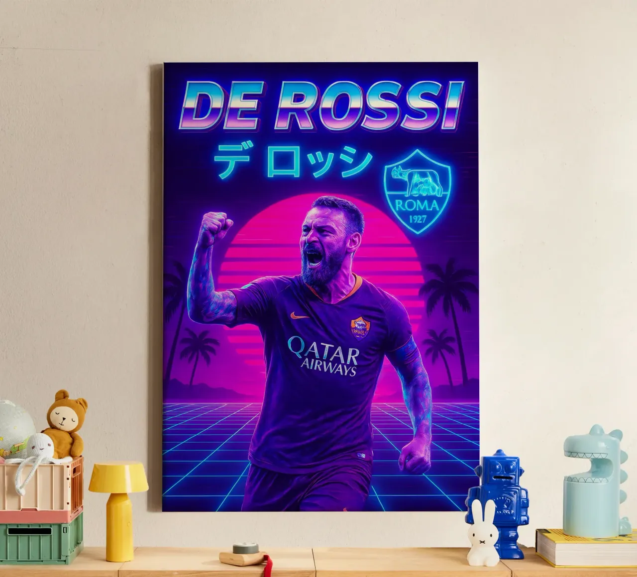Daniele De Rossi tela con Cornice a cassetta da Cyberpunk Canvas