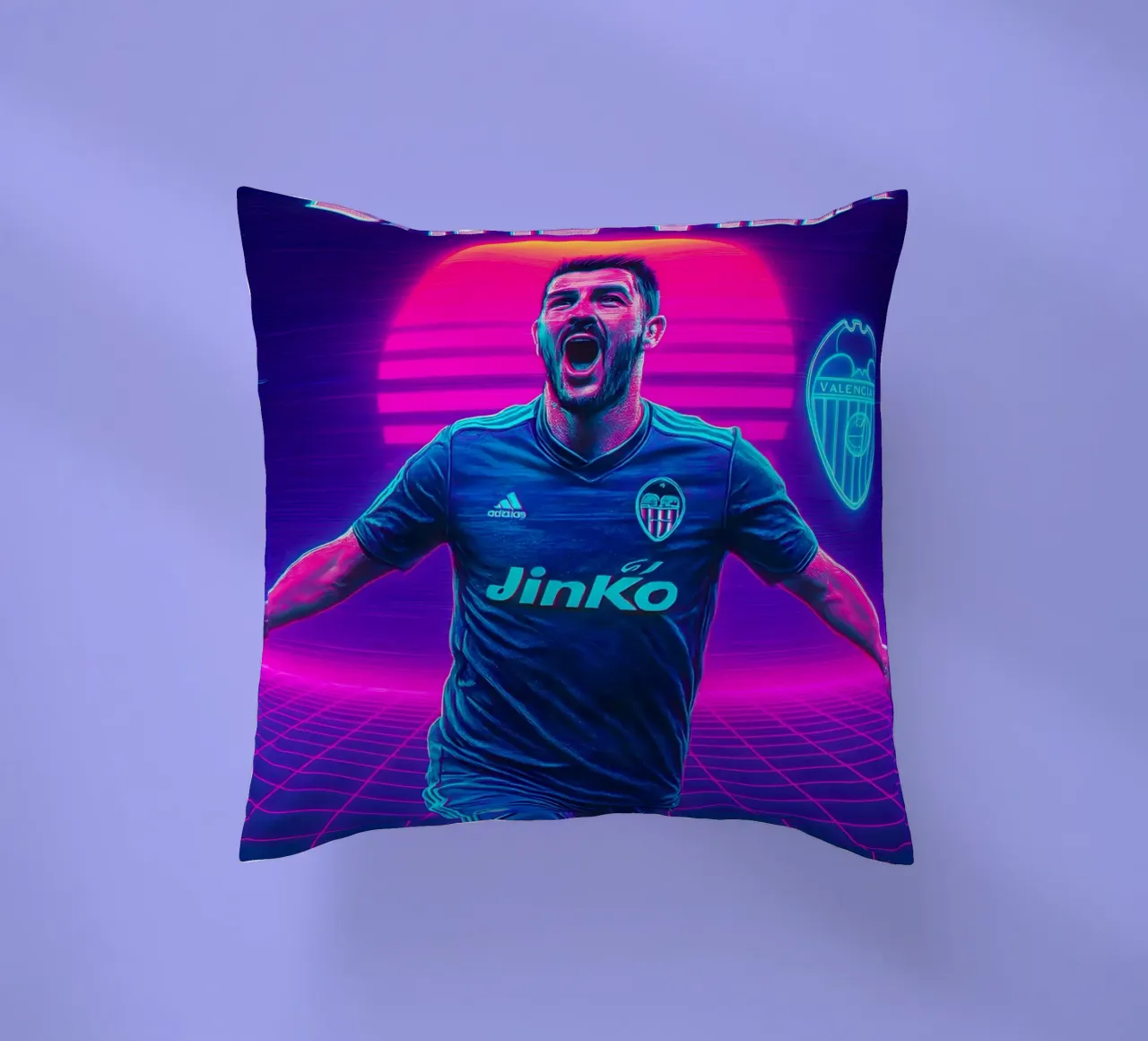 David Villa cuscino da Cyberpunk Canvas