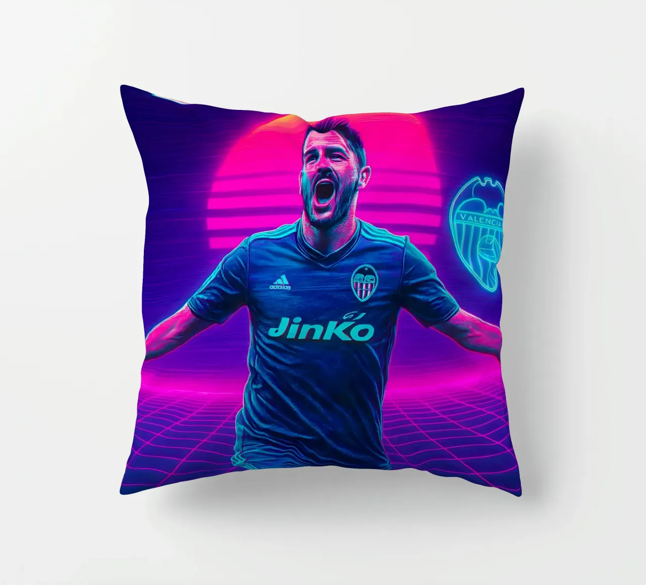 David Villa cuscino da Cyberpunk Canvas