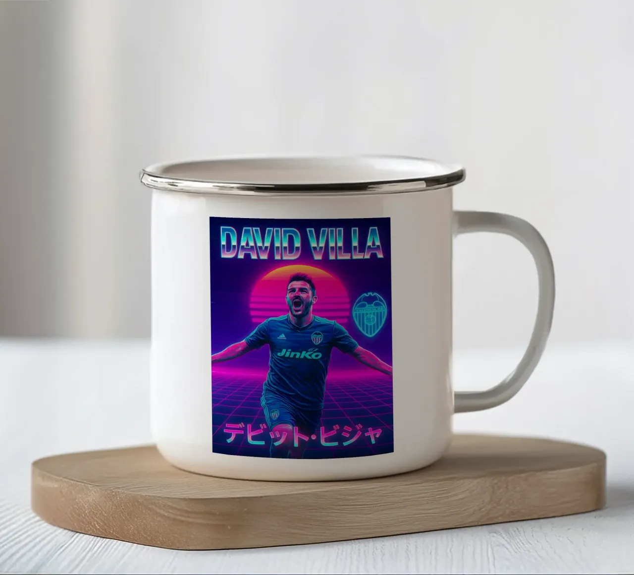 David Villa tazza in smalto da Cyberpunk Canvas