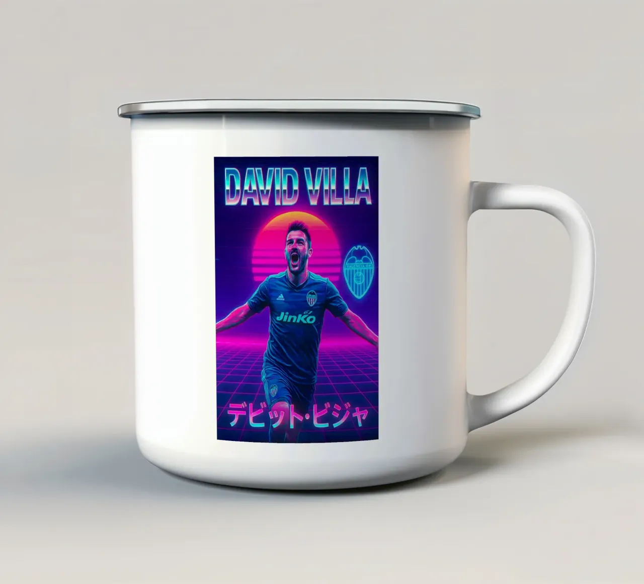 David Villa tazza in smalto da Cyberpunk Canvas