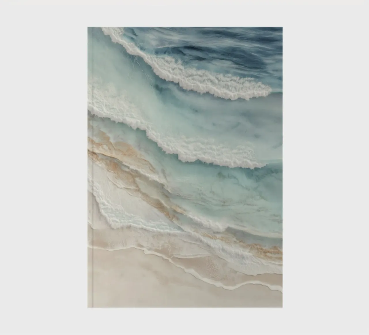 Coast in waves movement notebook by Carinaprint
