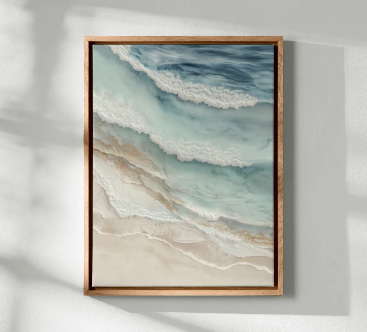 Kust in golfbeweging canvas met Baklijst van Carinaprint