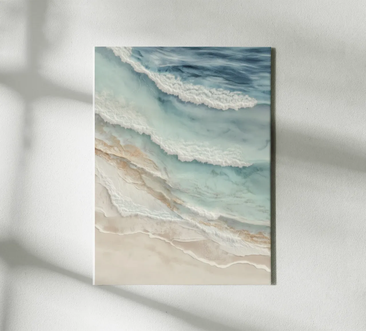 Kust in golfbeweging canvas met Baklijst van Carinaprint